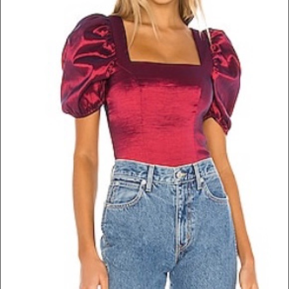MAJORELLE Tops - Maroon color bodysuit